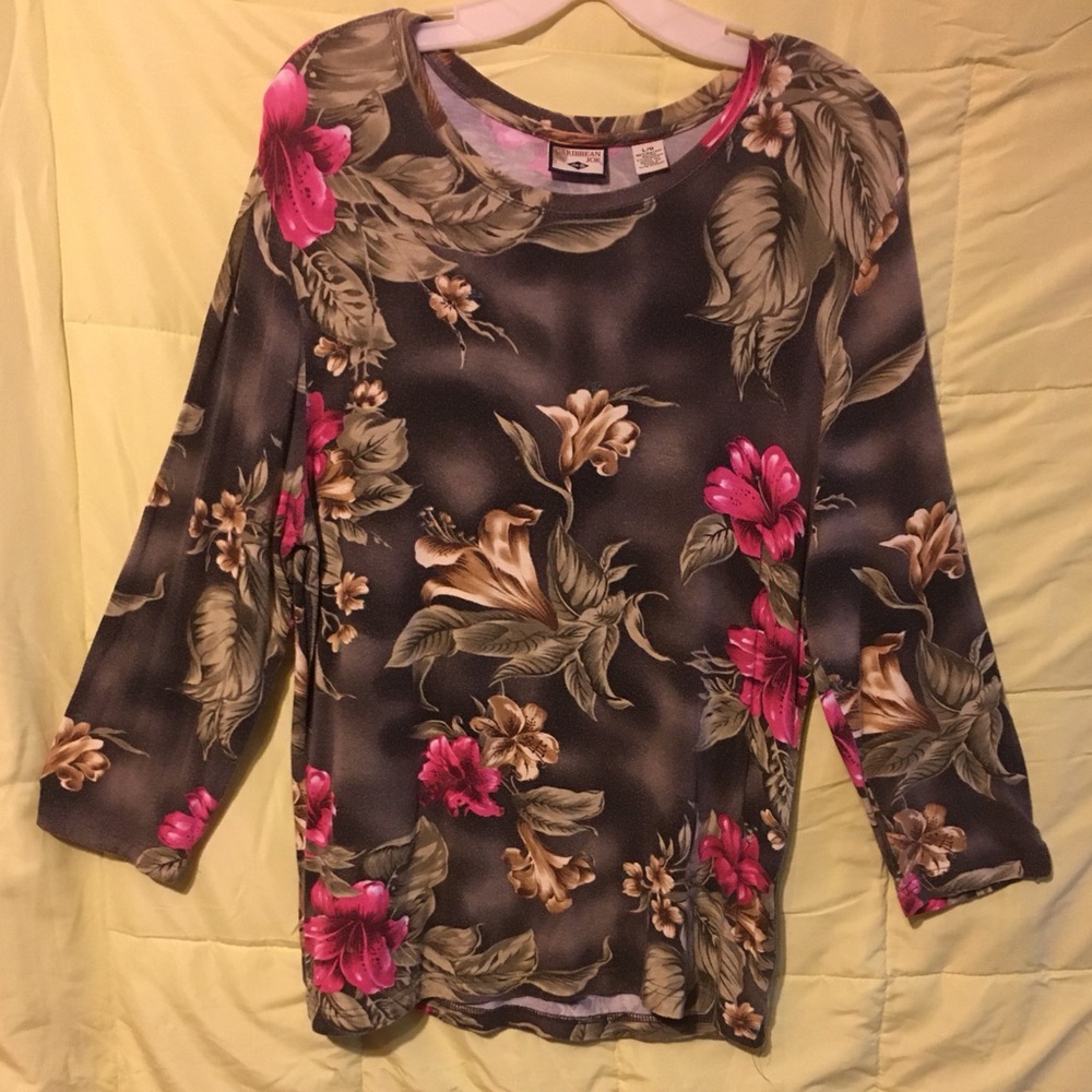 Floral 3/4 sleeve